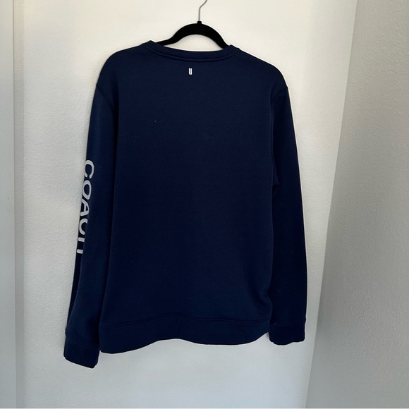 NOBULL Navy Crewneck Sweatshirt Fleece Lined Tree Logo Casual Relaxed Size L Men - Picture 9 of 12